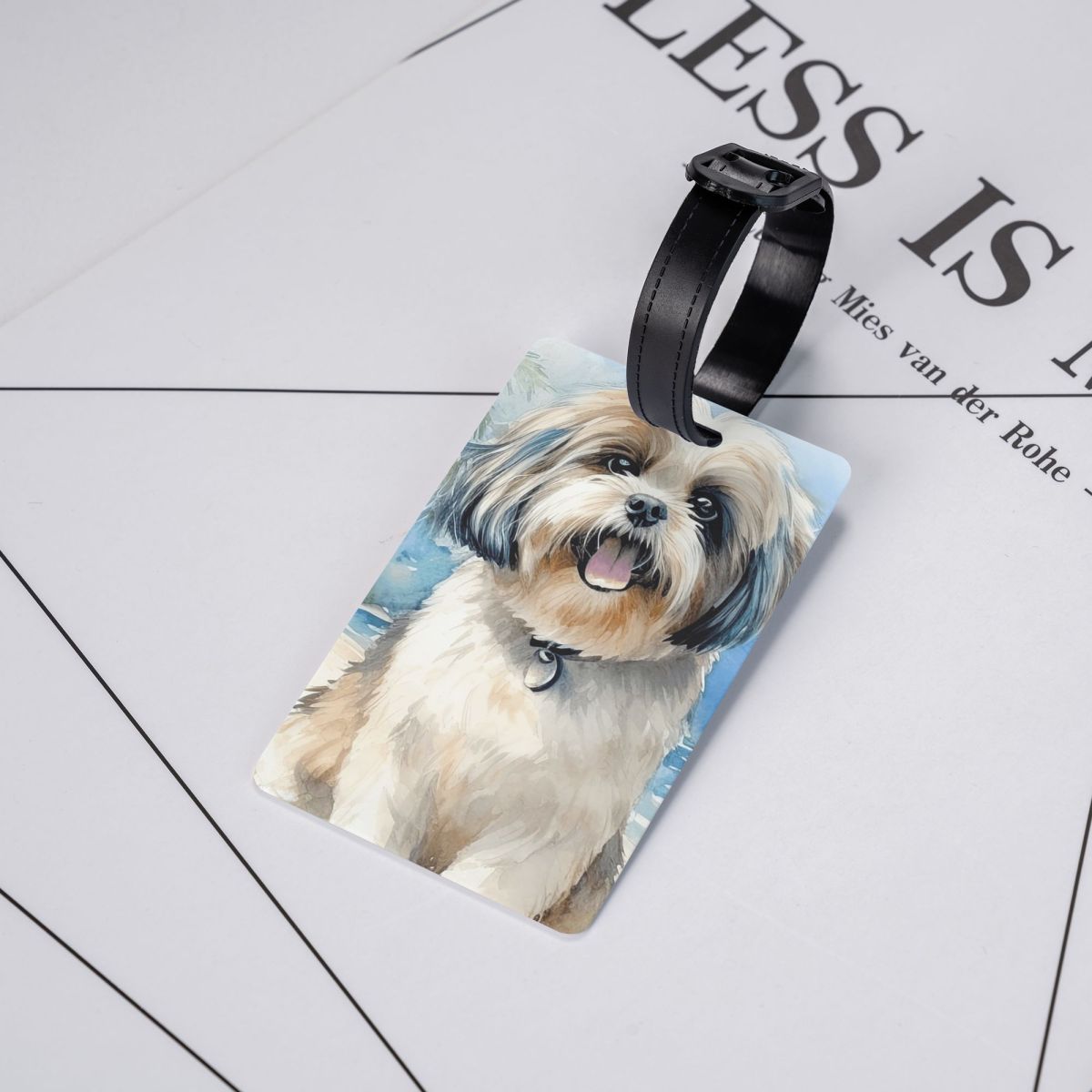 Travel Accessories Name - Shih Tzu On The Beach Luggage