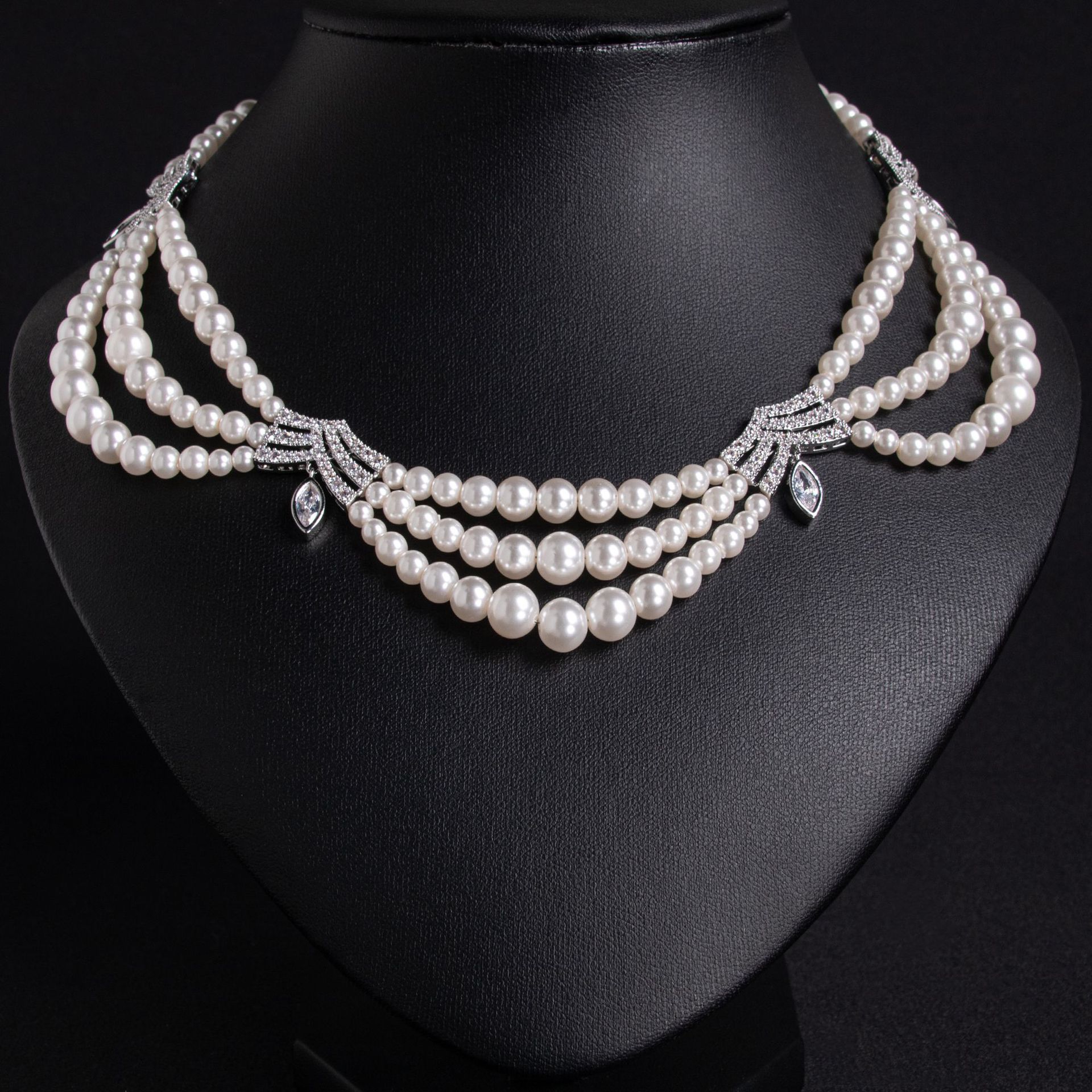 Travel Jewellery & Accessories Organiser - Fashion Pearl Ripple Shape Original Delicate