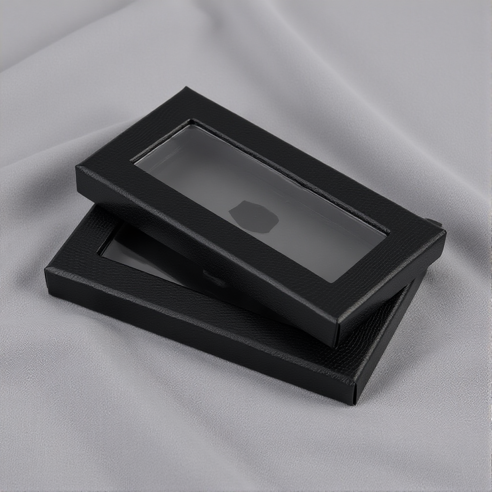 Travel Accessories Present - Elegant Tie Box Black Snakeskin Finish