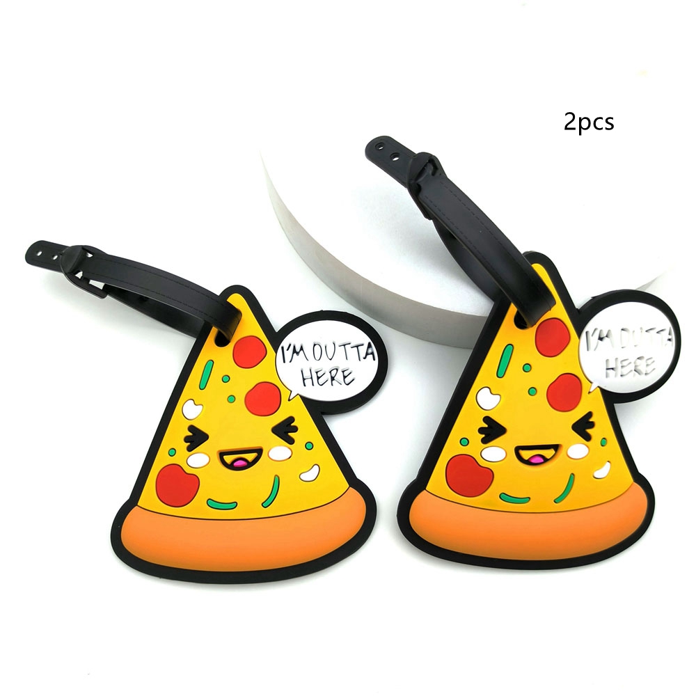 Travel Accessories Name - 2pcs Delicious Food Pizza Luggage Tag