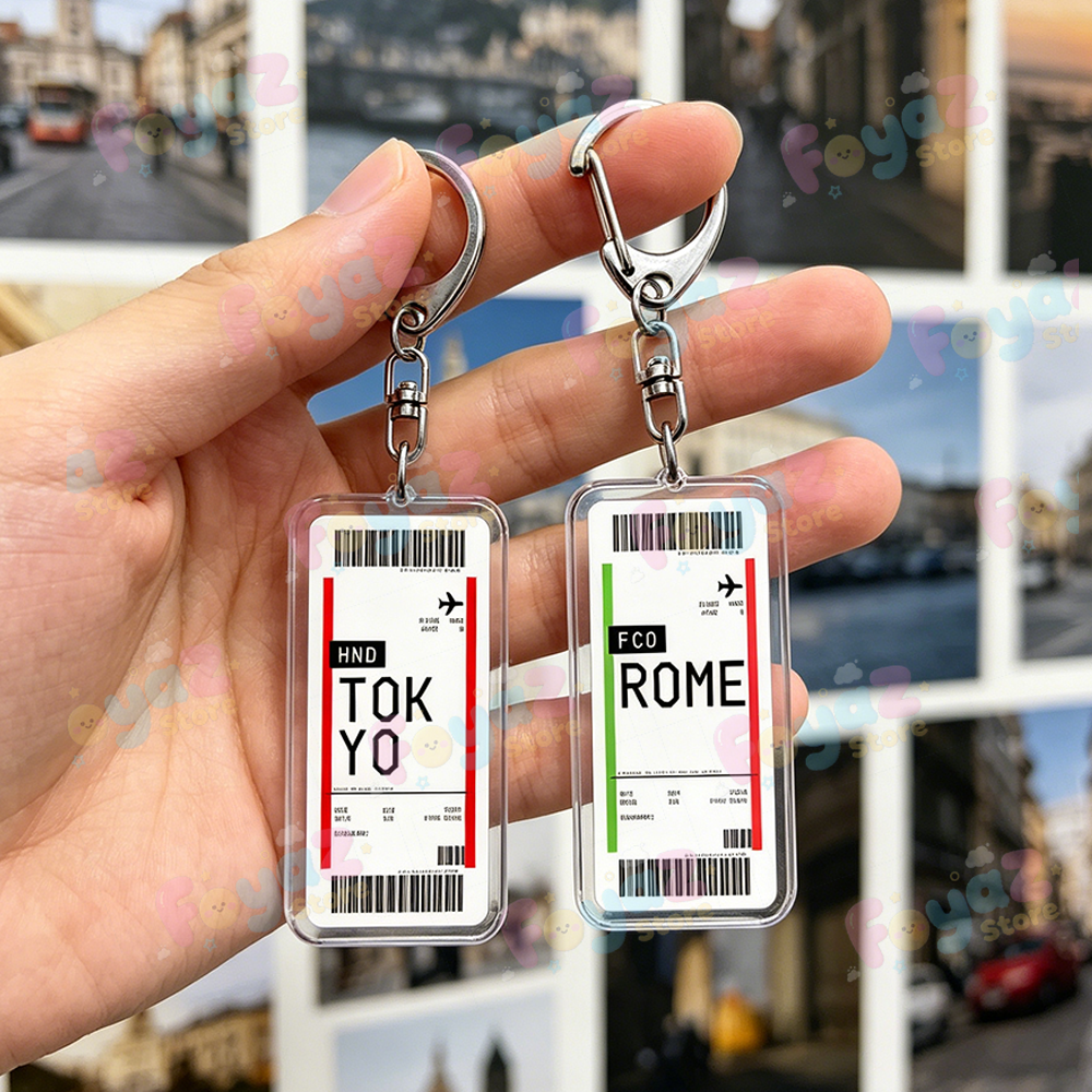 Travel Accessories And Gadgets - Fashion Paris Tokyo Travel Keychain Accessories