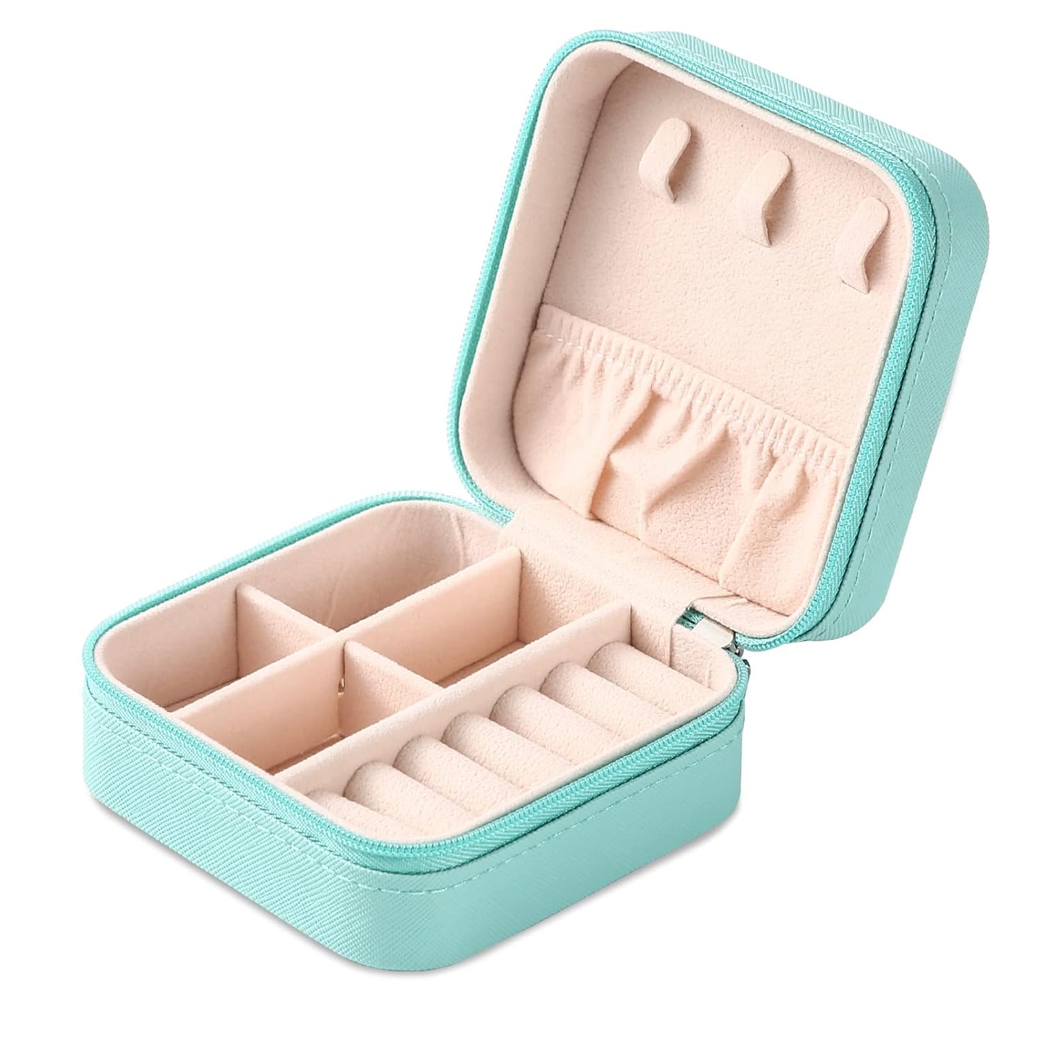 Travel Jewellery & Accessories Organiser - Portable Travel Mini Jewelry Box Leather