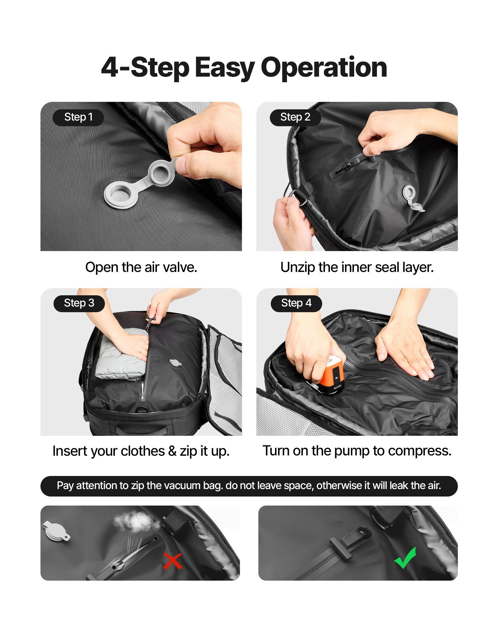 Vacuum Travel Backpack, 65L, E - Travel Lock Tsa Approved avaliação e preço
