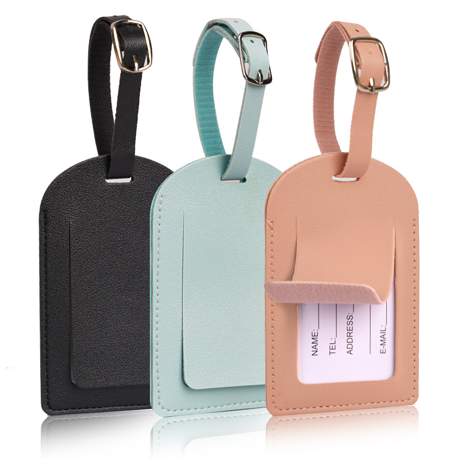 Women Men Luggage Tags PU Leat - Travel Accessories Name avaliação e preço