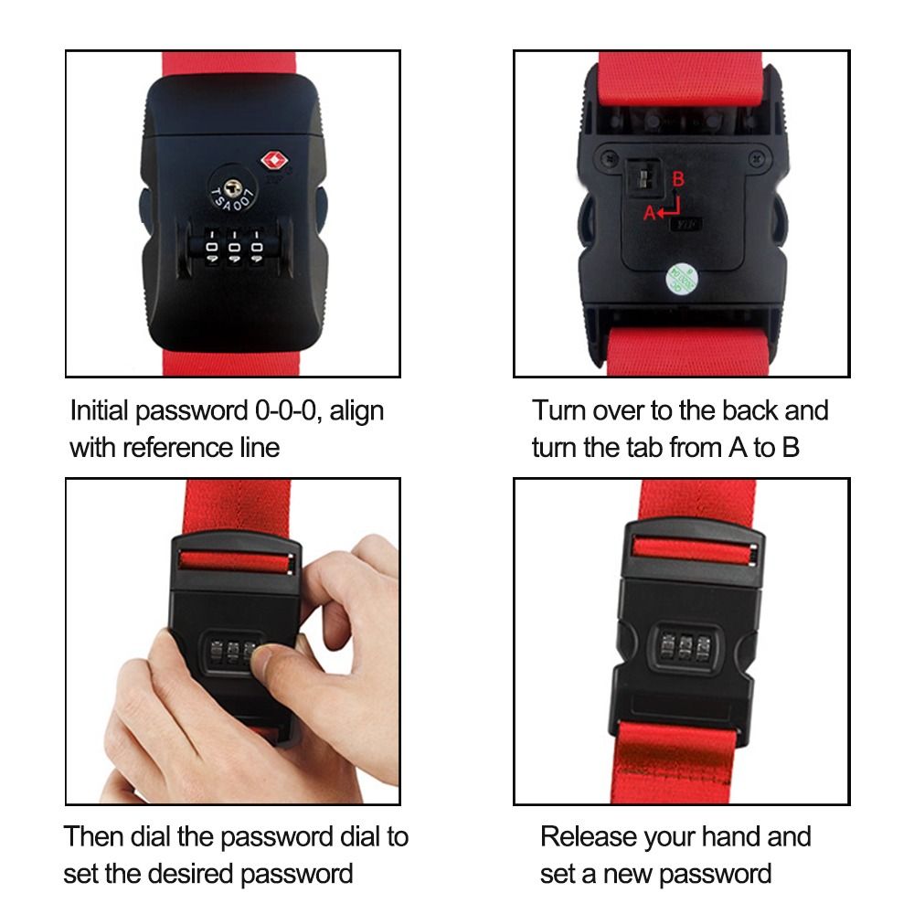 Adjustable Travel Suitcase Ban - Travel Lock Tsa Approved avaliação e preço