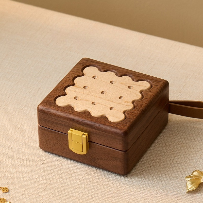 Solid Wood Cute Jewelry Box Ea - Travel Jewellery & Accessories Organiser avaliação e preço