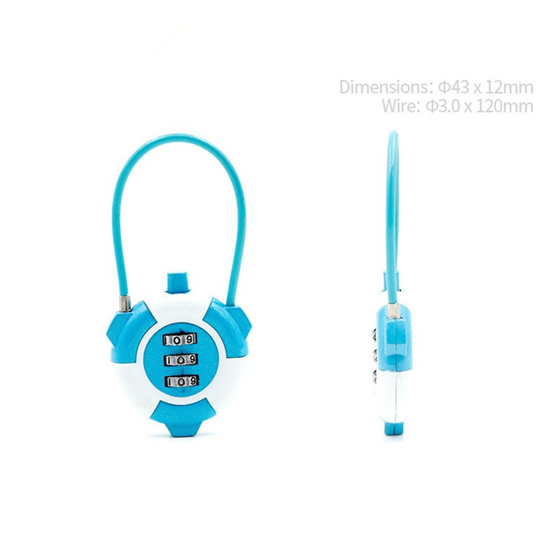 3 Digit Combination Cable Lock - Cable Lock Combination avaliação e preço