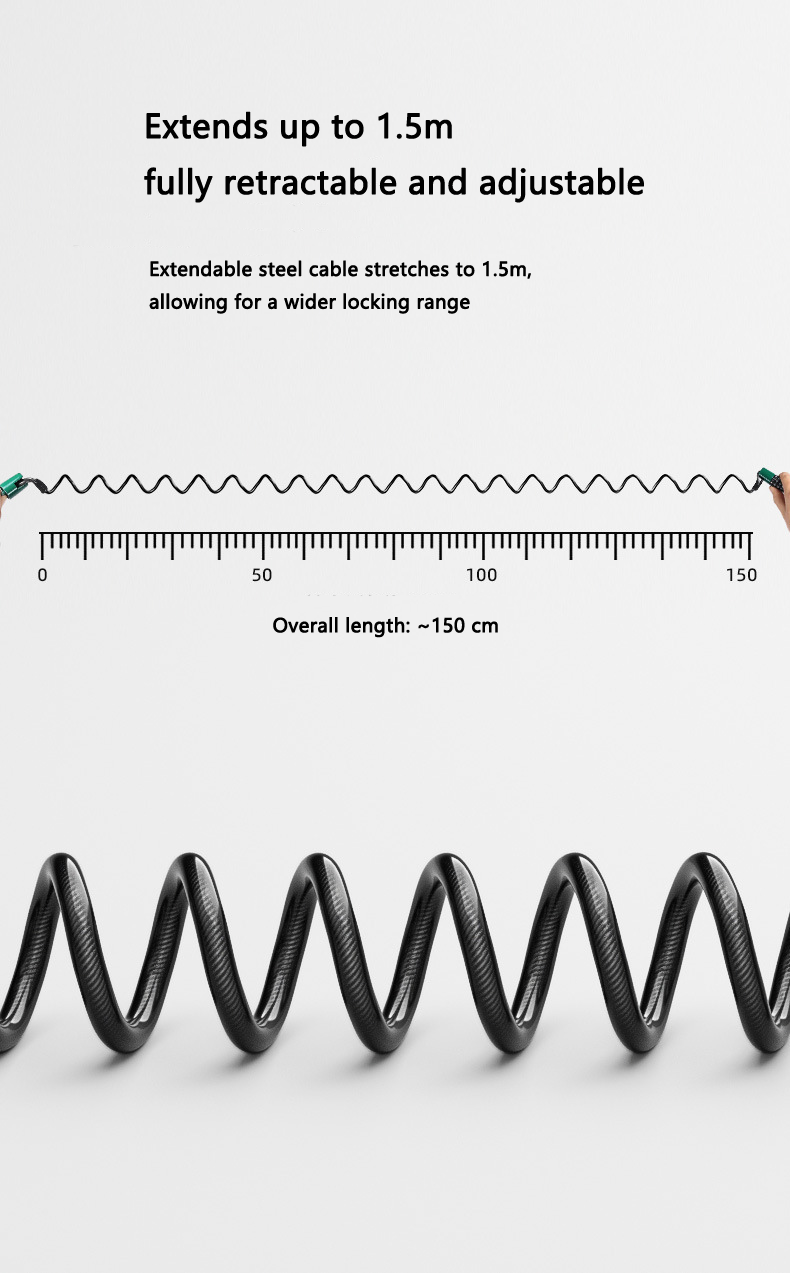 Steel Cable Helmet Lock for Bi - Cable Lock Combination avaliação e preço