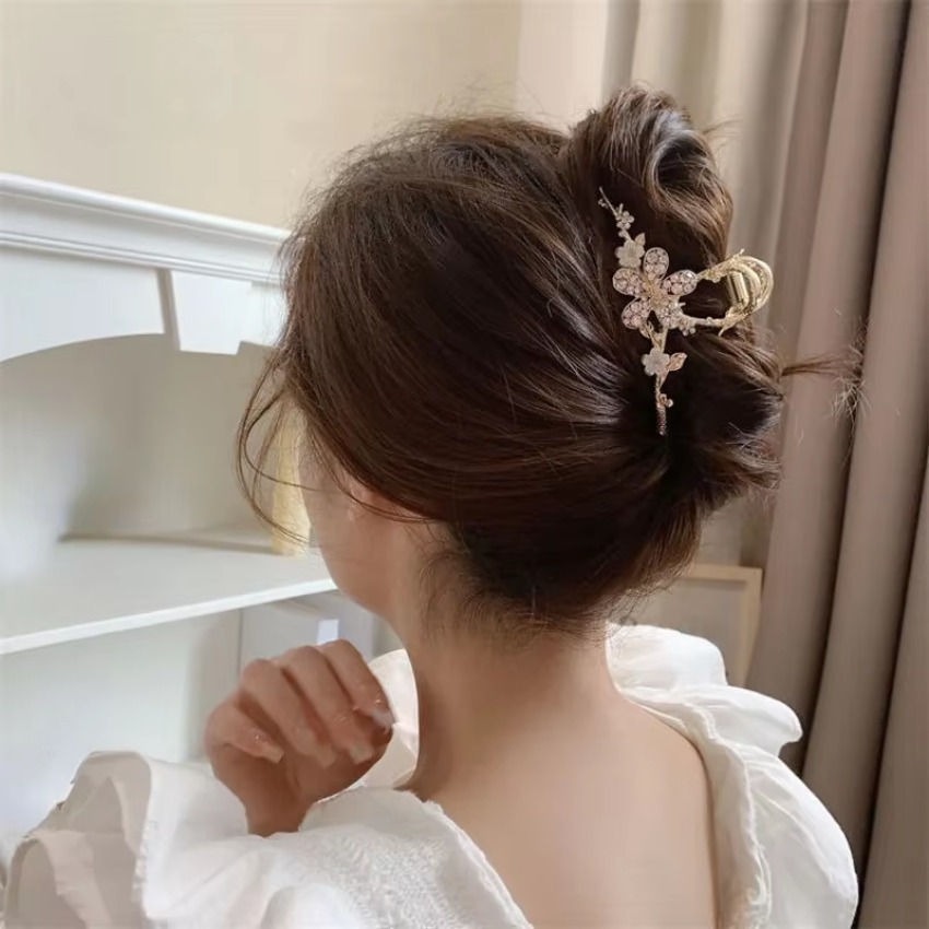 1 Pcs Metal Hair Claw Pearl Ha - Travel Accessories For Girls avaliação e preço