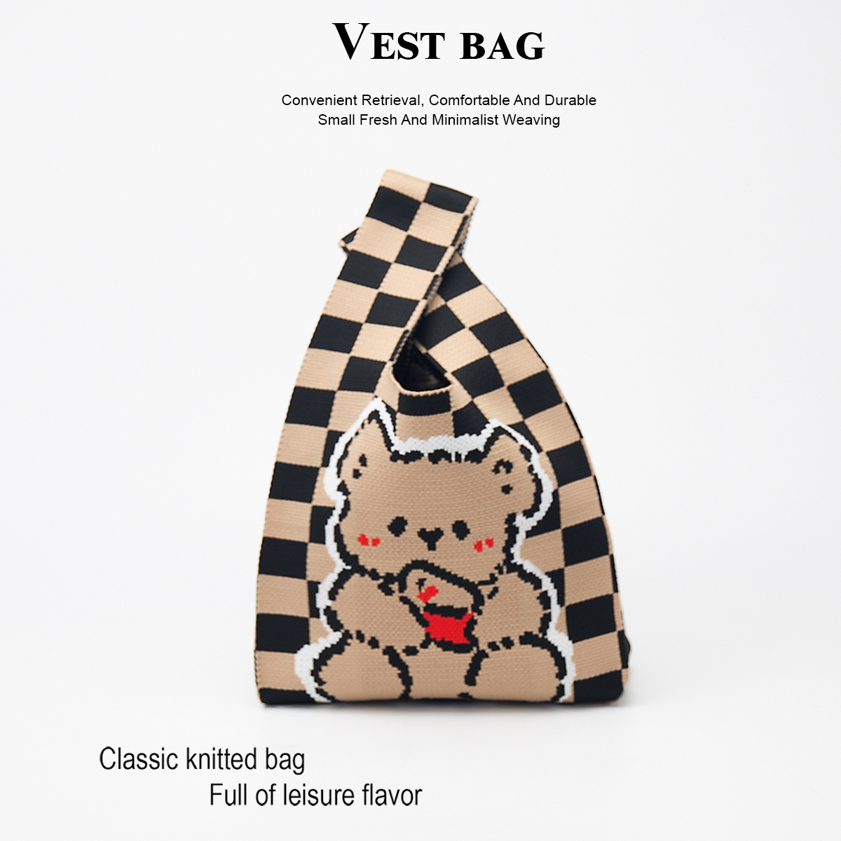 Cute Knitted Handbag for Girls - Travel Accessories For Girls avaliação e preço