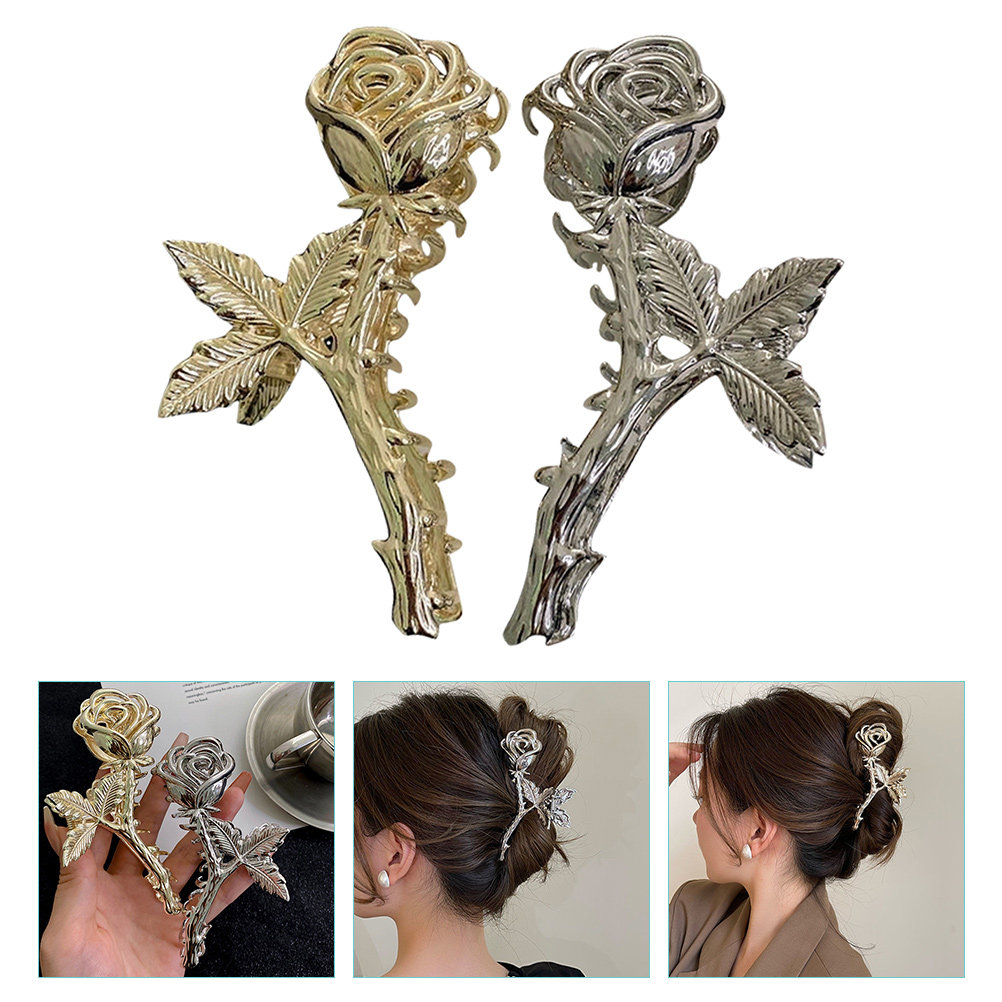 2Pcs Rose Flower Hair Clips Me - Travel Accessories Present avaliação e preço
