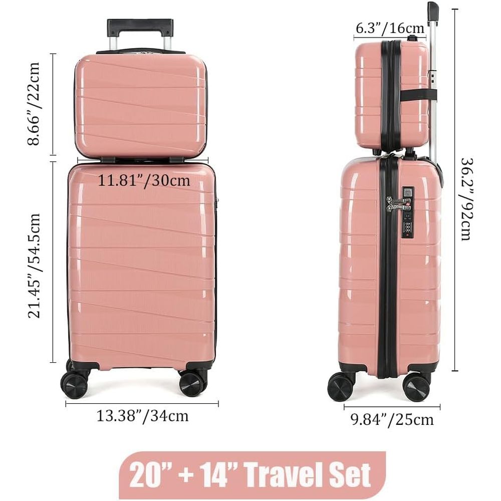 Compact 2-Piece Luggage Set wi - Travel Lock Tsa Approved avaliação e preço