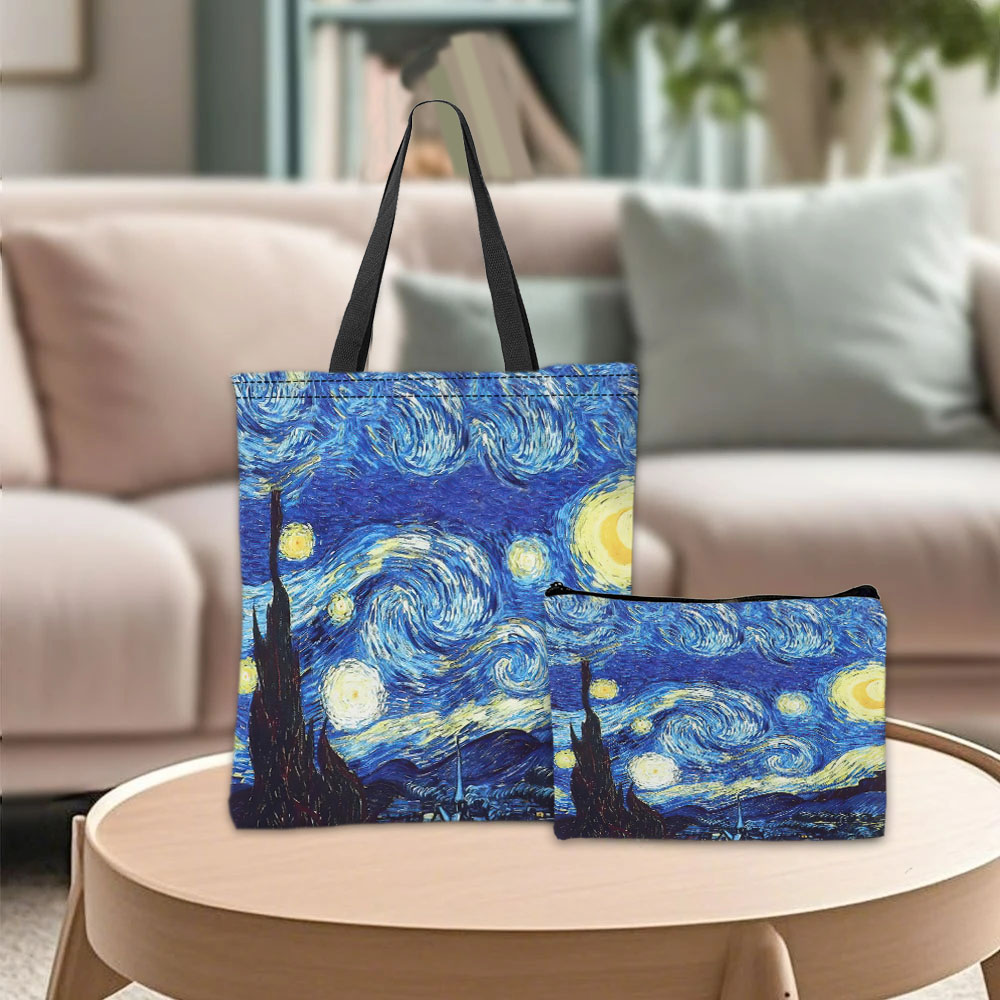 Van Gogh Series Tote Bag Cosme - Travel Accessories Pouch avaliação e preço