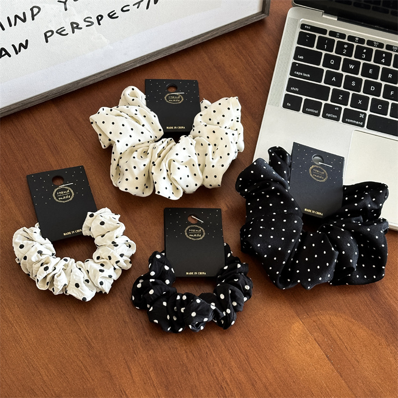 11cm/14cm Dot Cloth Scrunchies - Travel Accessories For Girls avaliação e preço