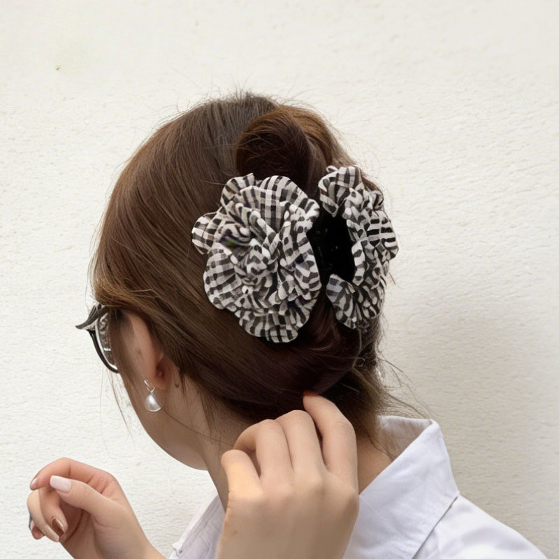 Luxury Houndstooth Flower Hair - Travel Accessories For Girls avaliação e preço