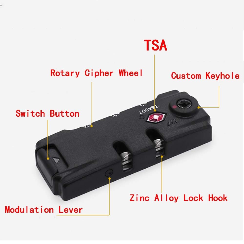 TSA 3 Digit Password Lock  Sec - Travel Lock Tsa Approved avaliação e preço