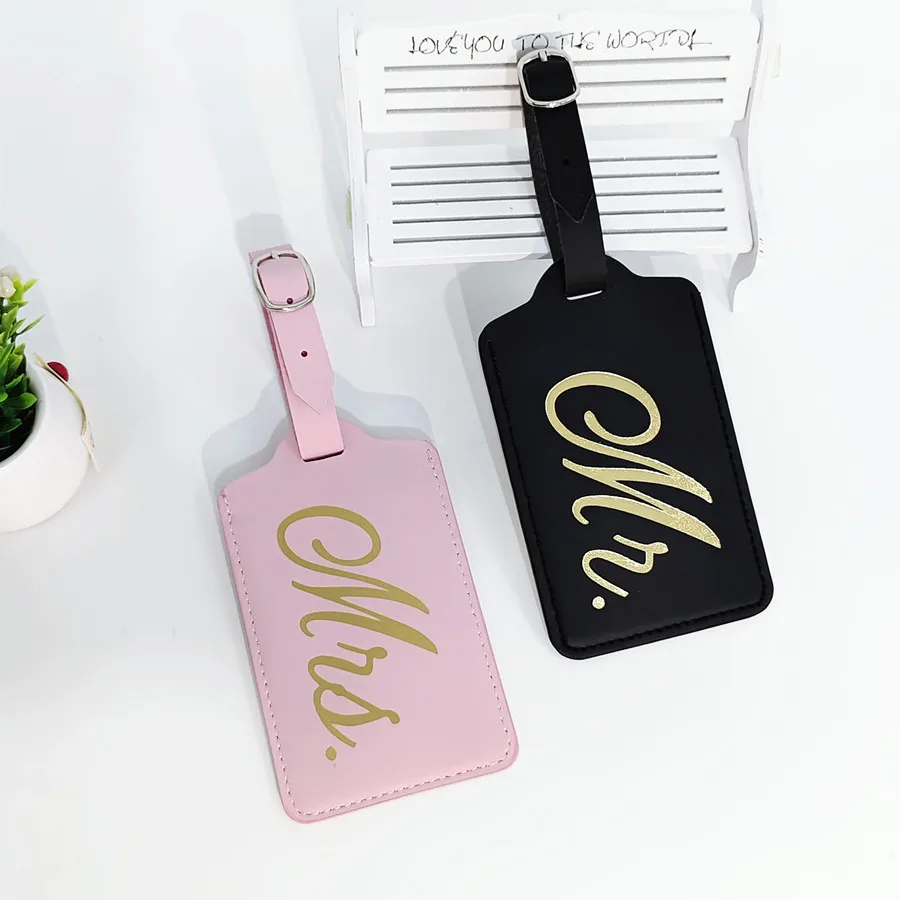 2PCS/Set Mr Mrs Couples Luggag - Travel Accessories Name avaliação e preço