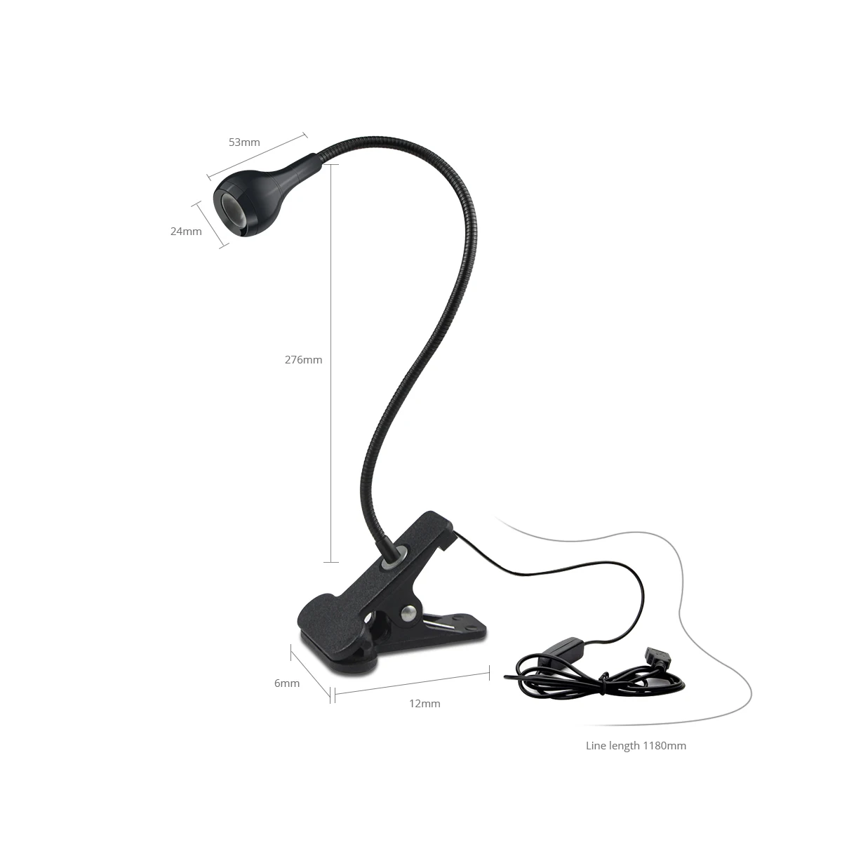 1-10Pcs Clip-On Light USB Powe - Book Light Flexible avaliação e preço