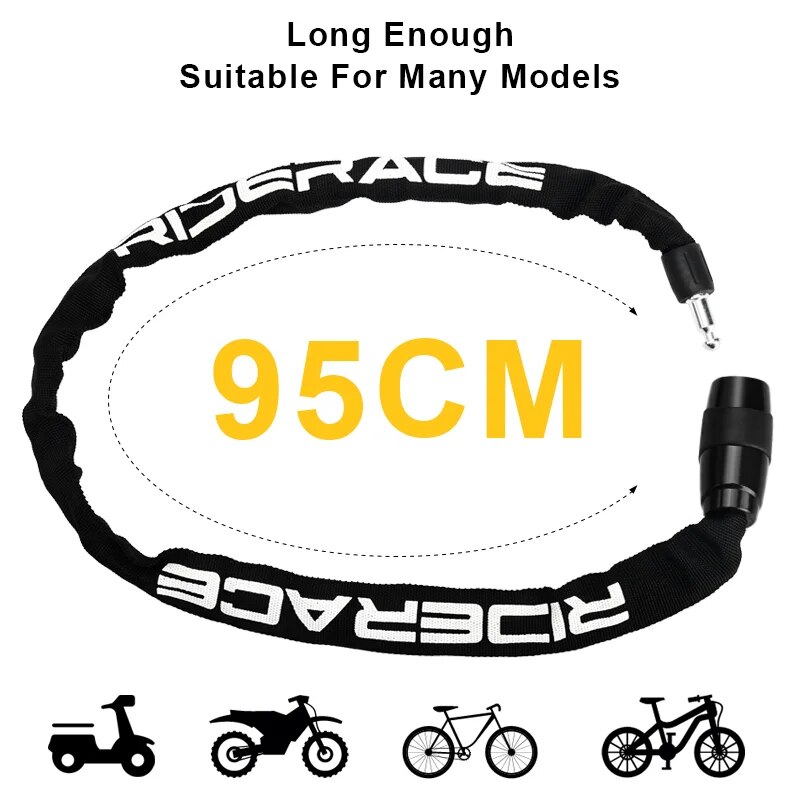 RIDERACE Bicycle Chain Lock Po - Cable Lock Combination avaliação e preço