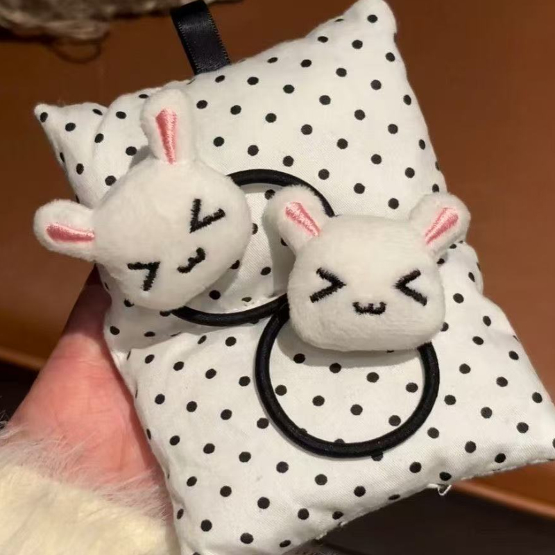 Sweet Plush Bunny Hair Tie Cut - Travel Accessories For Girls avaliação e preço