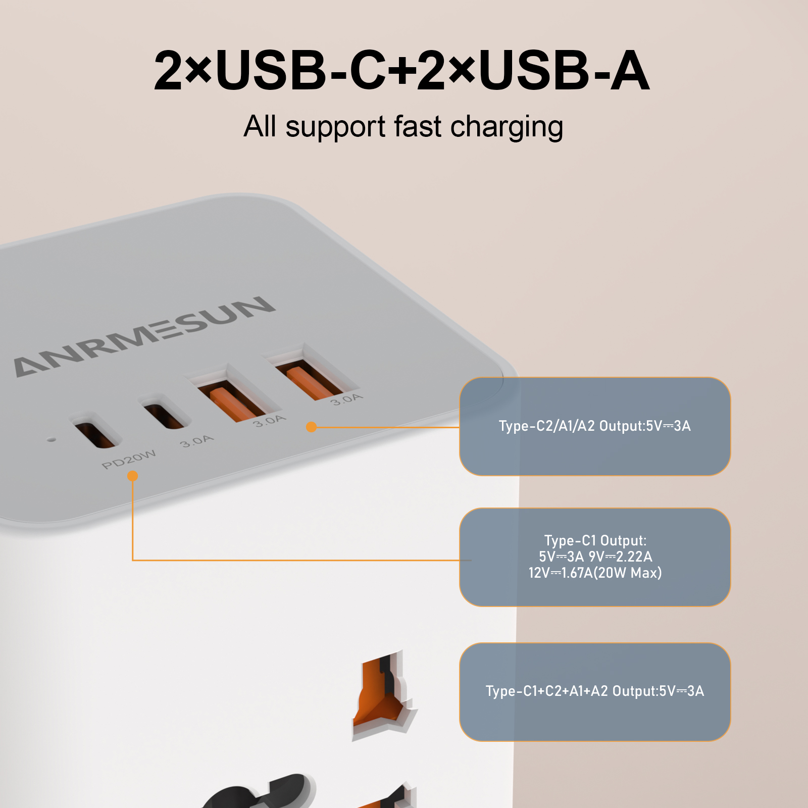 Tower Power Strip Multi Outlet - Cable Lock Combination avaliação e preço