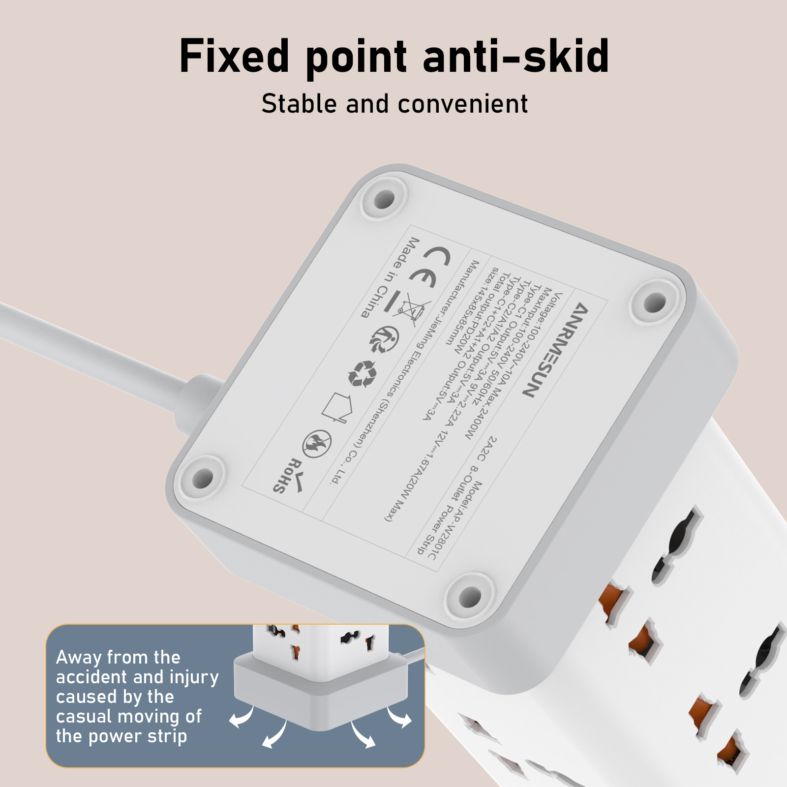 Tower Power Strip Multi Outlet - Cable Lock Combination avaliação e preço