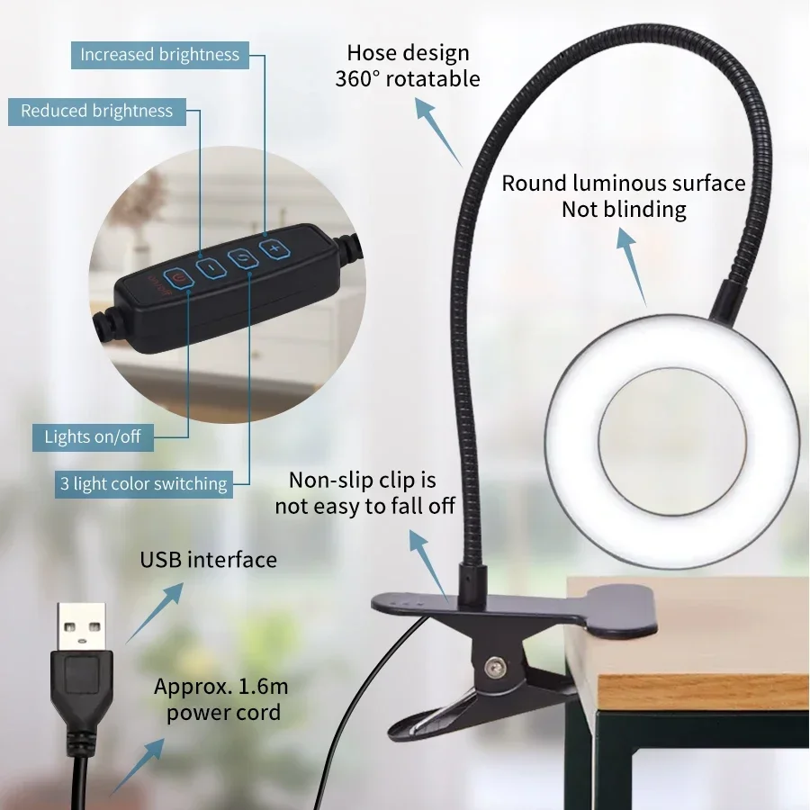 LED Clip On Reading Desk Lamp  - Book Light Flexible avaliação e preço