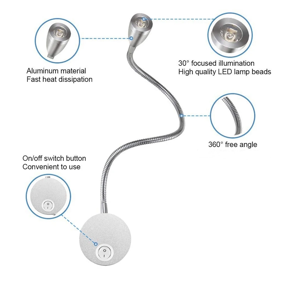 Tokili Direct Plug Reading Lam - Book Light Flexible avaliação e preço