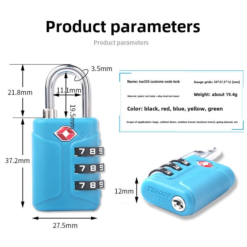 3 Digit TSA Combination Lock N - Travel Lock Tsa Approved avaliação e preço