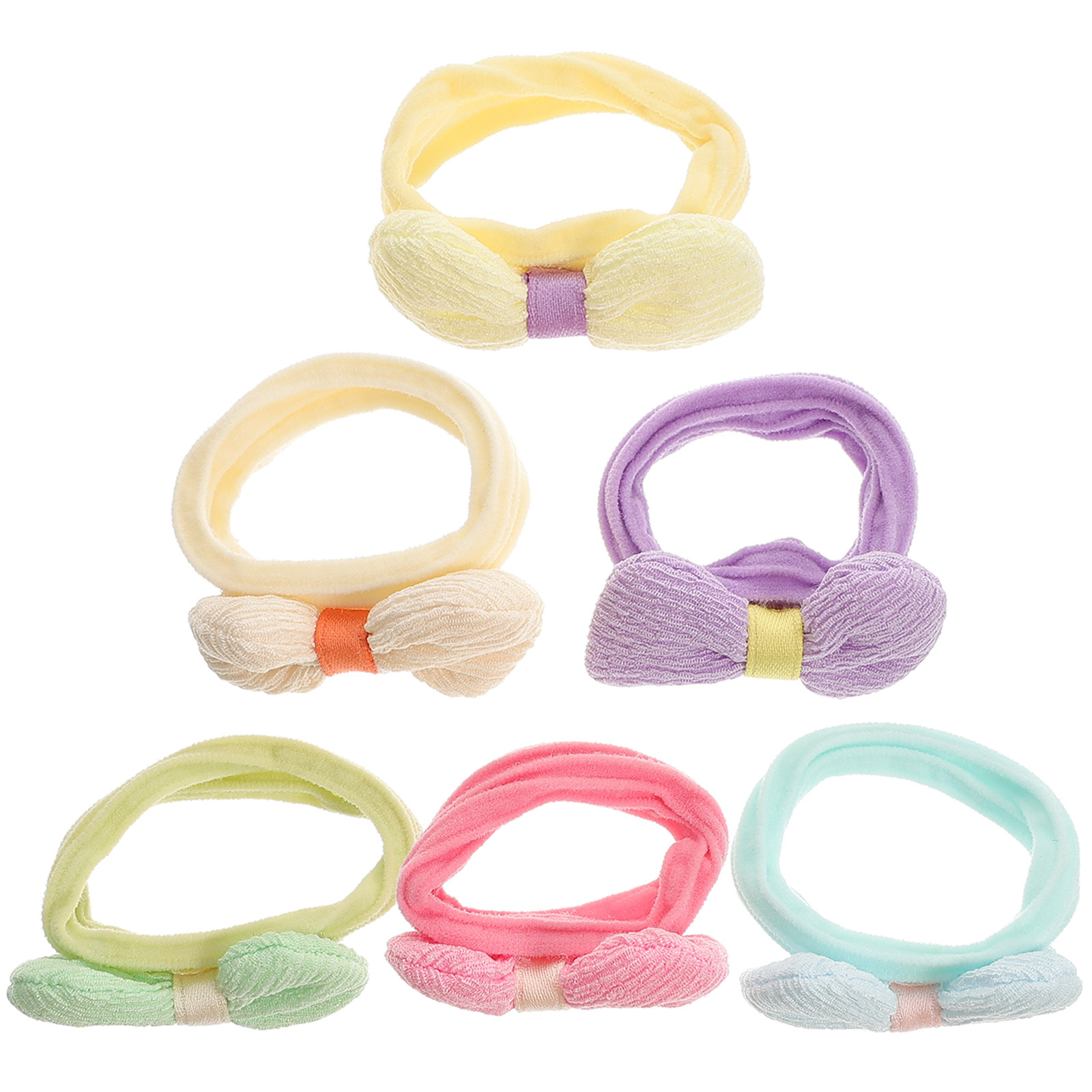6Pcs Baby Girl Hair Ties with  - Travel Accessories Present avaliação e preço