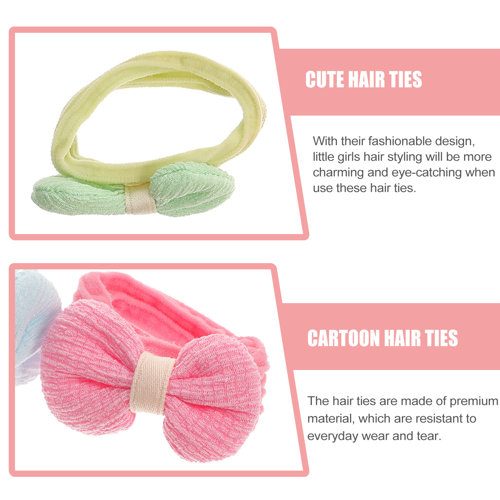 6Pcs Baby Girl Hair Ties with  - Travel Accessories Present avaliação e preço