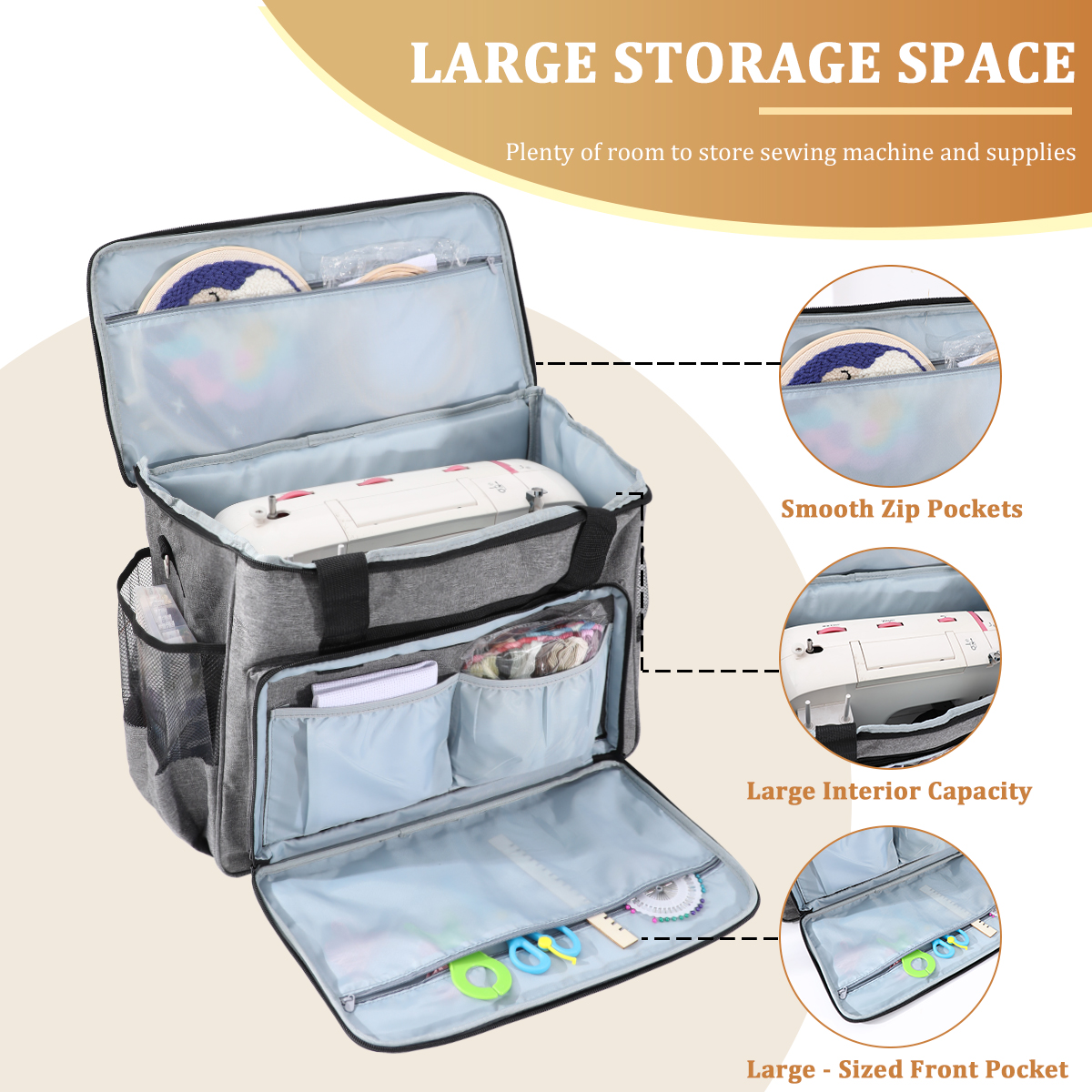 KOKNIT Sewing Machine Carrying - Travel Accessories Bag avaliação e preço