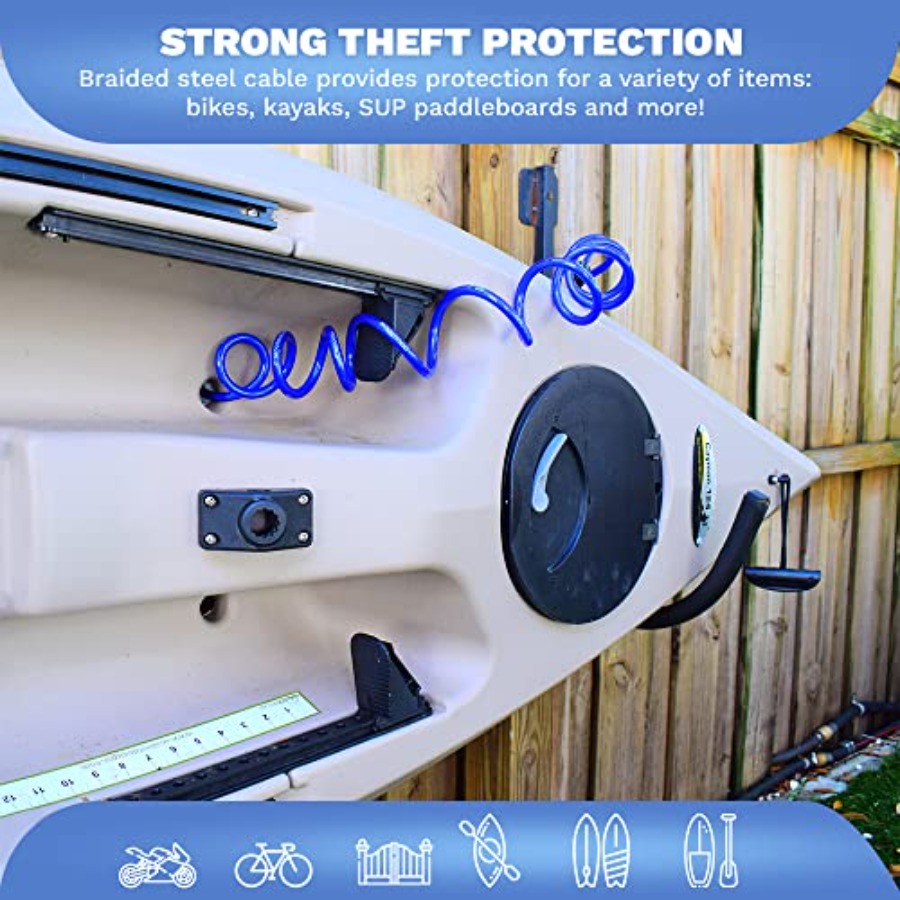 Weatherproof Coiled Security C - Cable Lock Combination avaliação e preço
