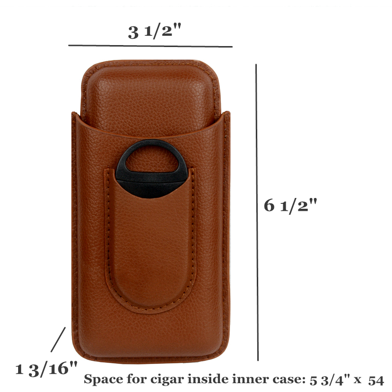 Leather Cigar Case Brown Cigar - Travel Accessories On Sale avaliação e preço