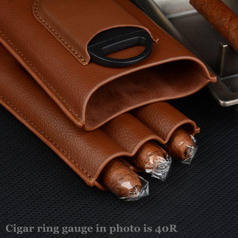 Leather Cigar Case Brown Cigar - Travel Accessories On Sale avaliação e preço