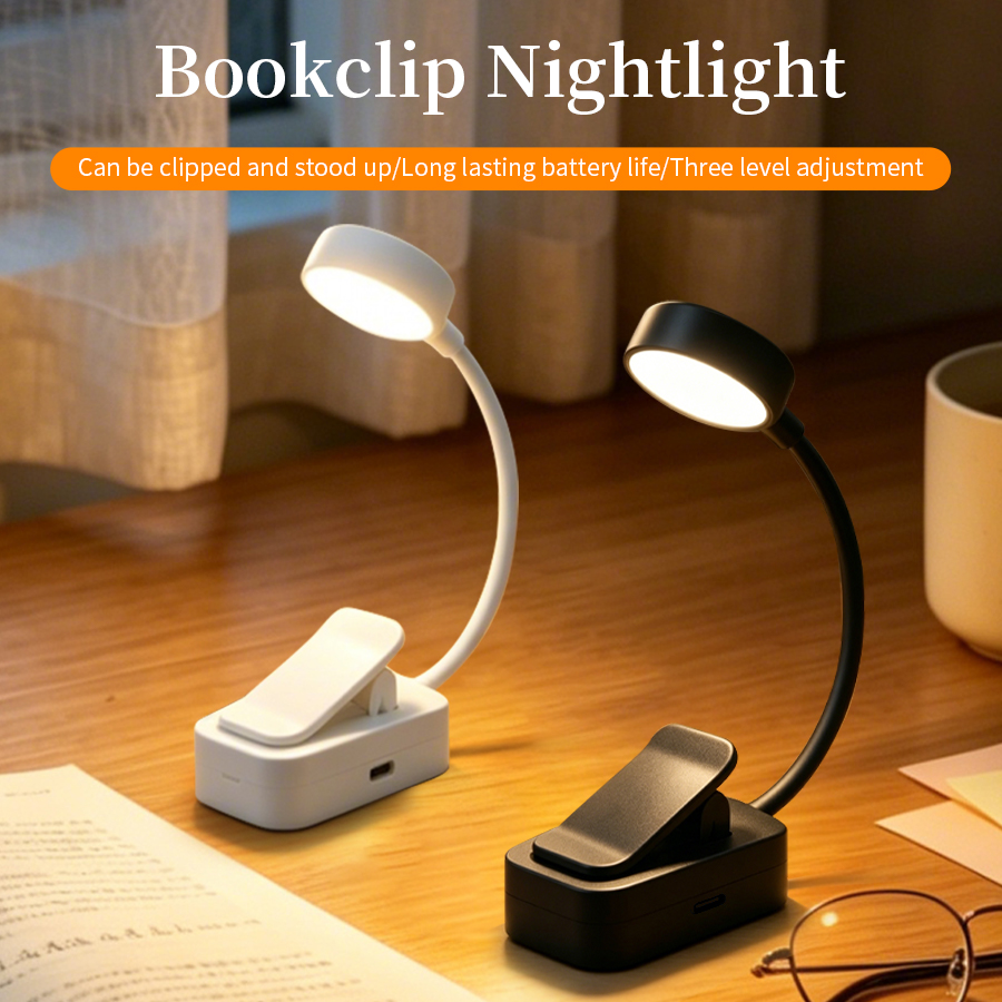 LED Desk Lamp Rechargeable Cli - Book Light Flexible avaliação e preço