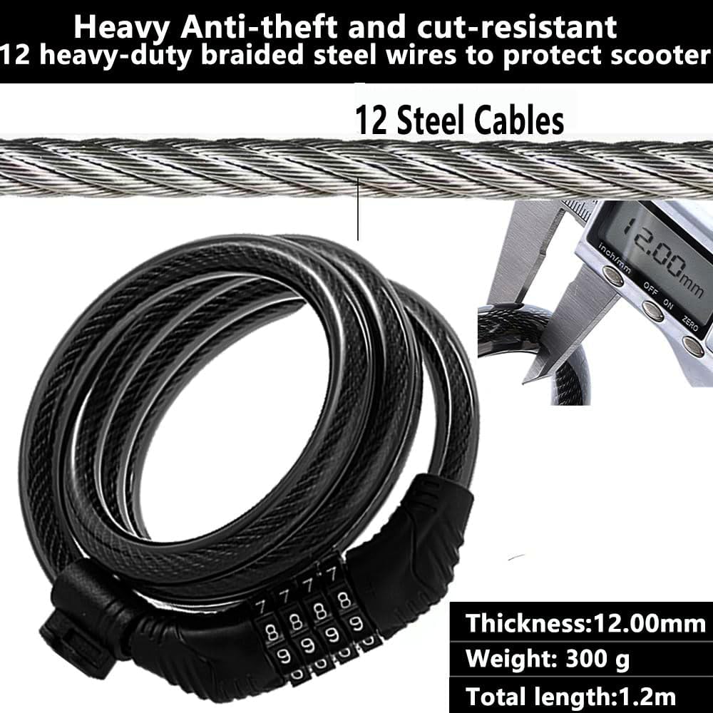 Scooter Lock with Combination  - Cable Lock Combination avaliação e preço