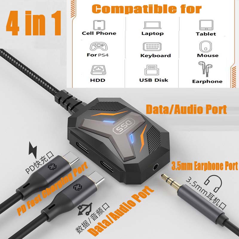 Type C Splitter USB C to 3.5mm - Cable Lock Combination avaliação e preço