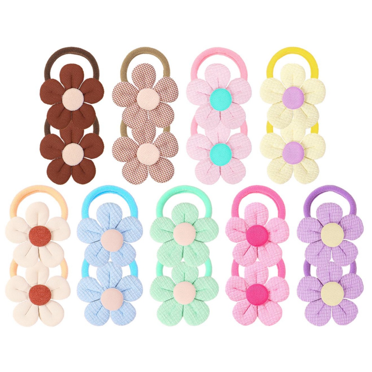18pcs Sunflower Hair Ties Kids - Travel Accessories For Girls avaliação e preço