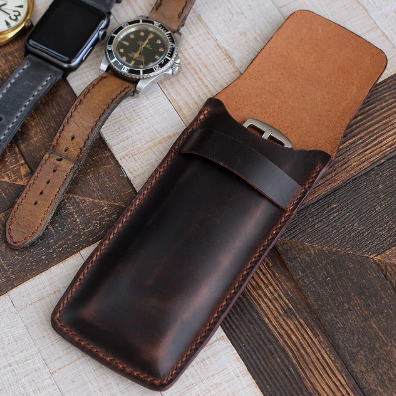 Leather Cigar Case Bag for 3 C - Travel Accessories And Gadgets avaliação e preço