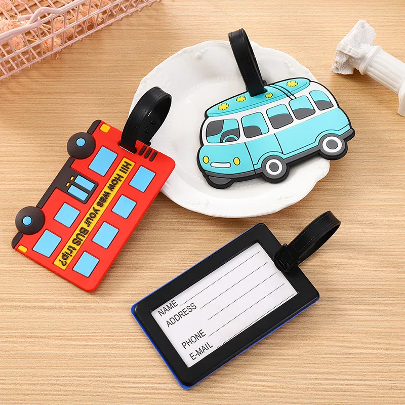 Cute Cartoon Cars PVC Silicone - Travel Accessories Name avaliação e preço