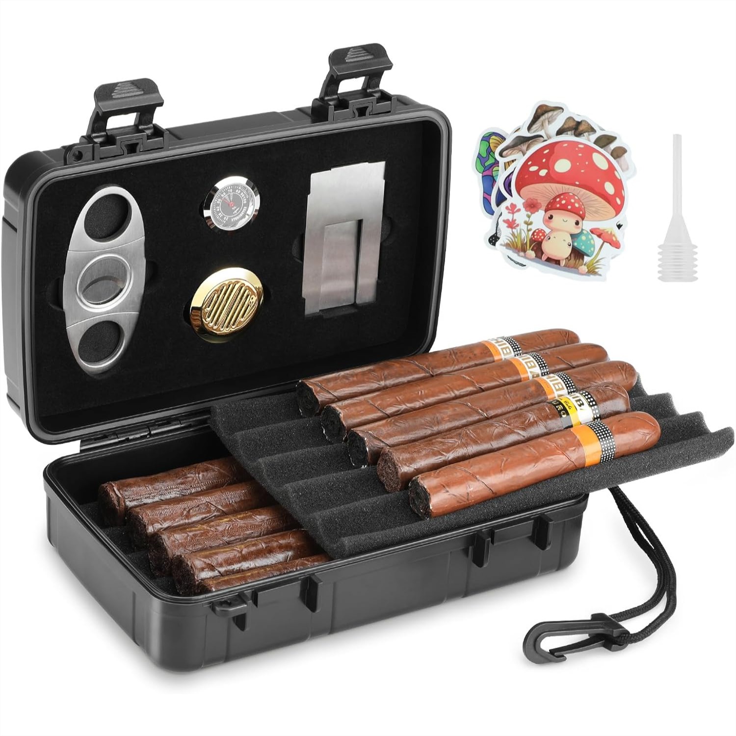 Portable Cigar Humidor Holds 1 - Travel Accessories Us avaliação e preço