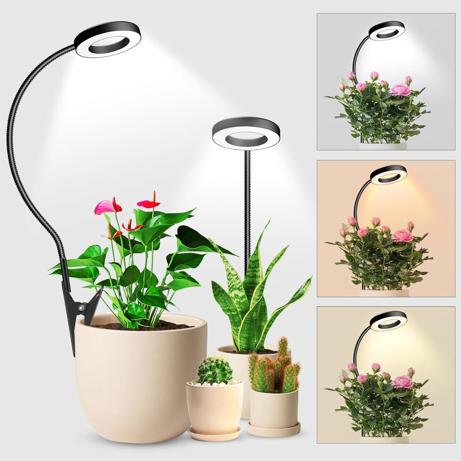 48 LEDs Clip-on Grow & Reading - Book Light Flexible avaliação e preço