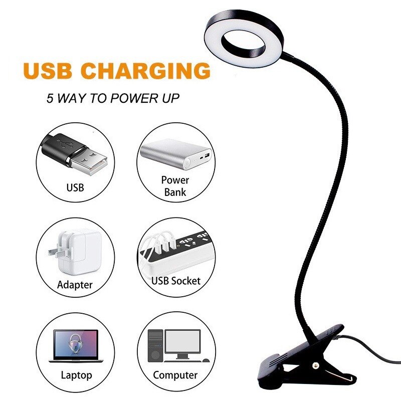48 LEDs Clip-on Grow & Reading - Book Light Flexible avaliação e preço