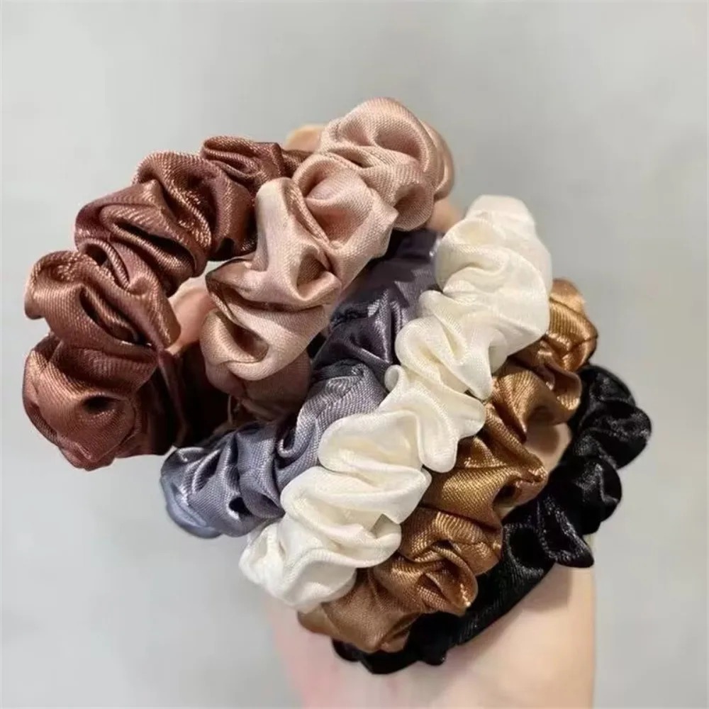 6Pcs Soft Satin Hair Scrunchie - Travel Accessories For Girls avaliação e preço