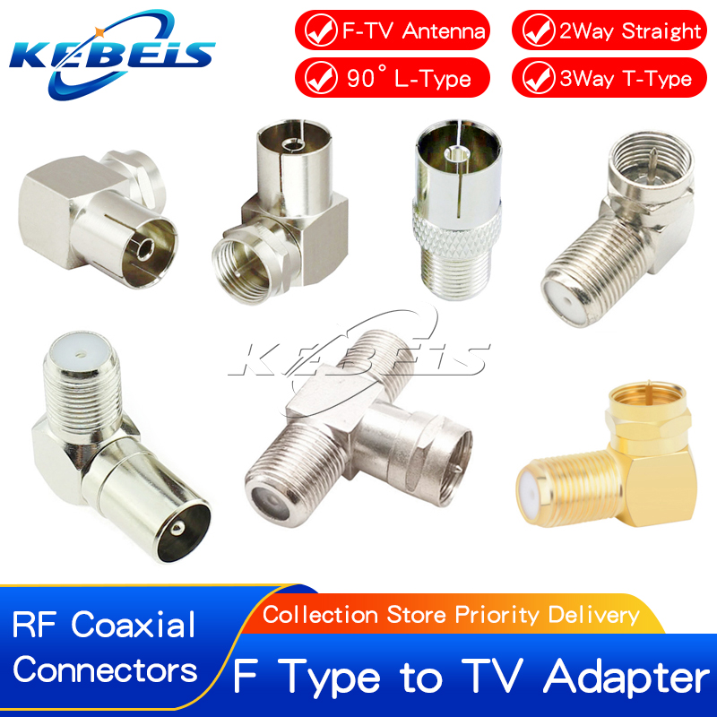 2PCS F Type to TV IEC 90 Degre - Cable Lock Combination avaliação e preço