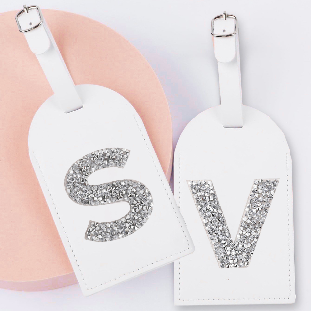 A-Z Rhinestone Monogram Leathe - Travel Accessories Name avaliação e preço