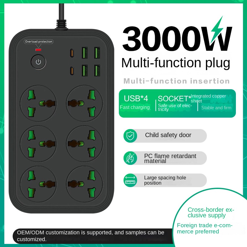 13A Universal Power Strip Sock - Cable Lock Combination avaliação e preço