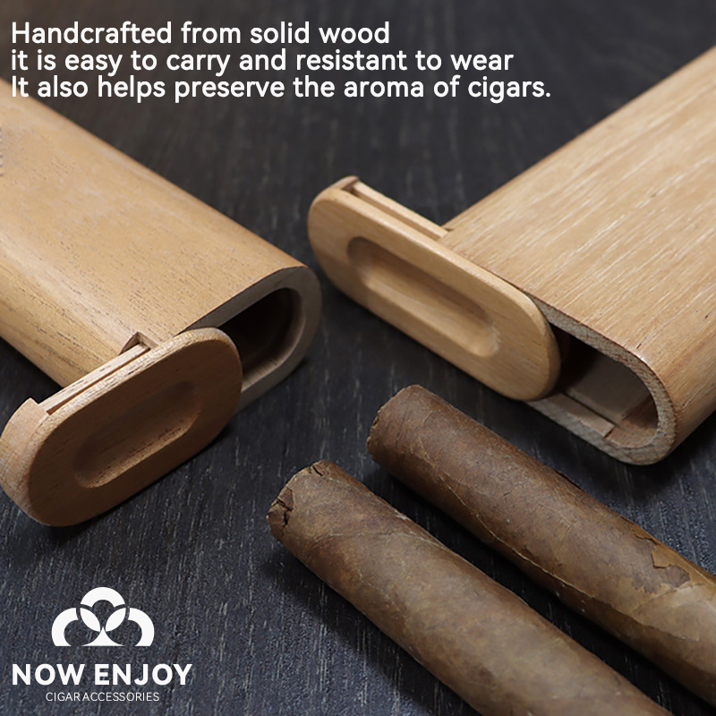 Portable Cigar Case Natural Ce - Travel Accessories Us avaliação e preço
