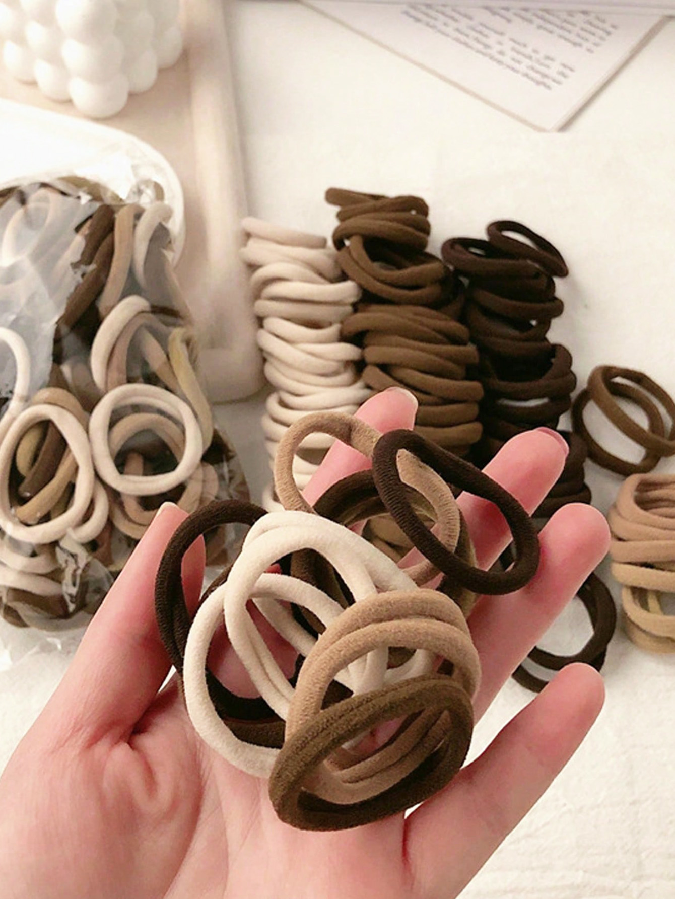 50Pcs Khaki Nude Invisible Hai - Travel Accessories Present avaliação e preço